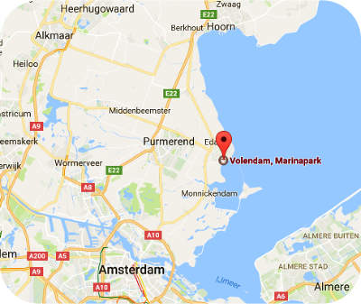 Marinapark Volendam Noord-Holland op korte afstand van Amsterdam en het Gooi